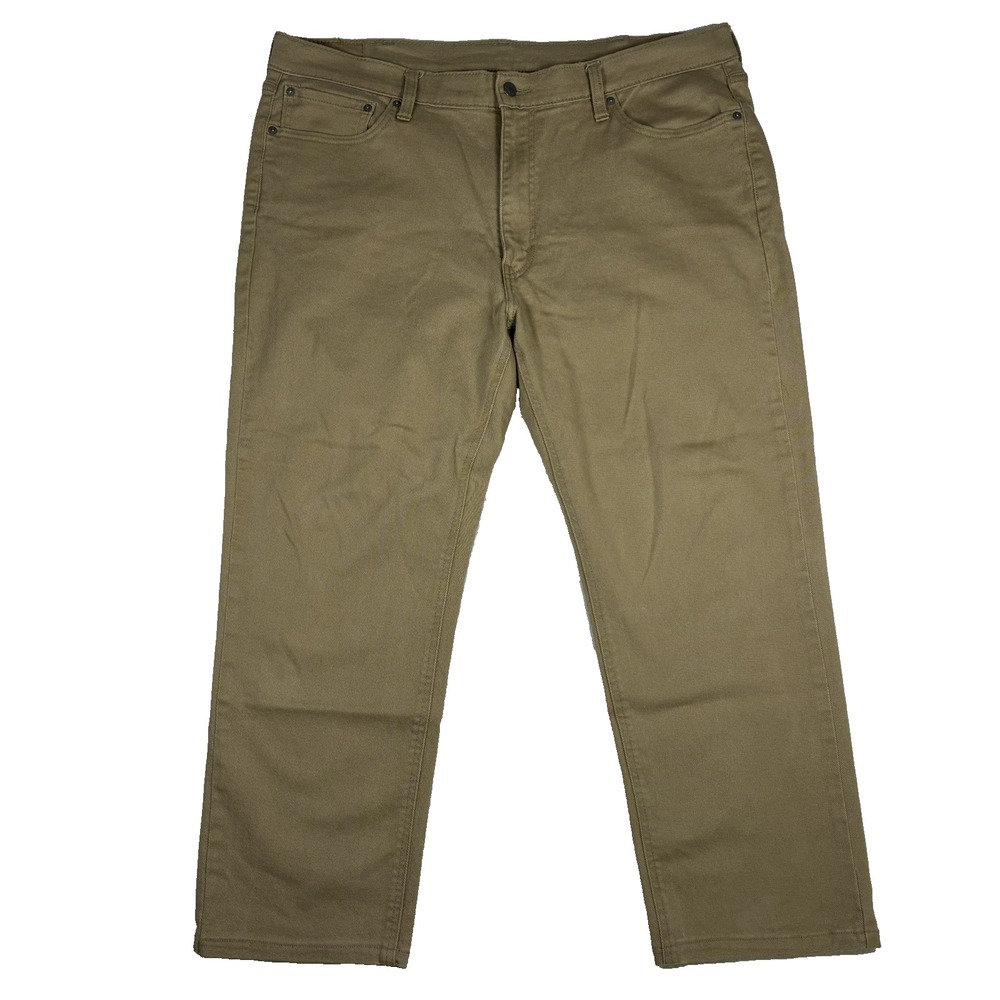 Levi's 541 Athletic Taper Jeans Mens 40x28 Khaki Tan Stretch Denim Pants Casual